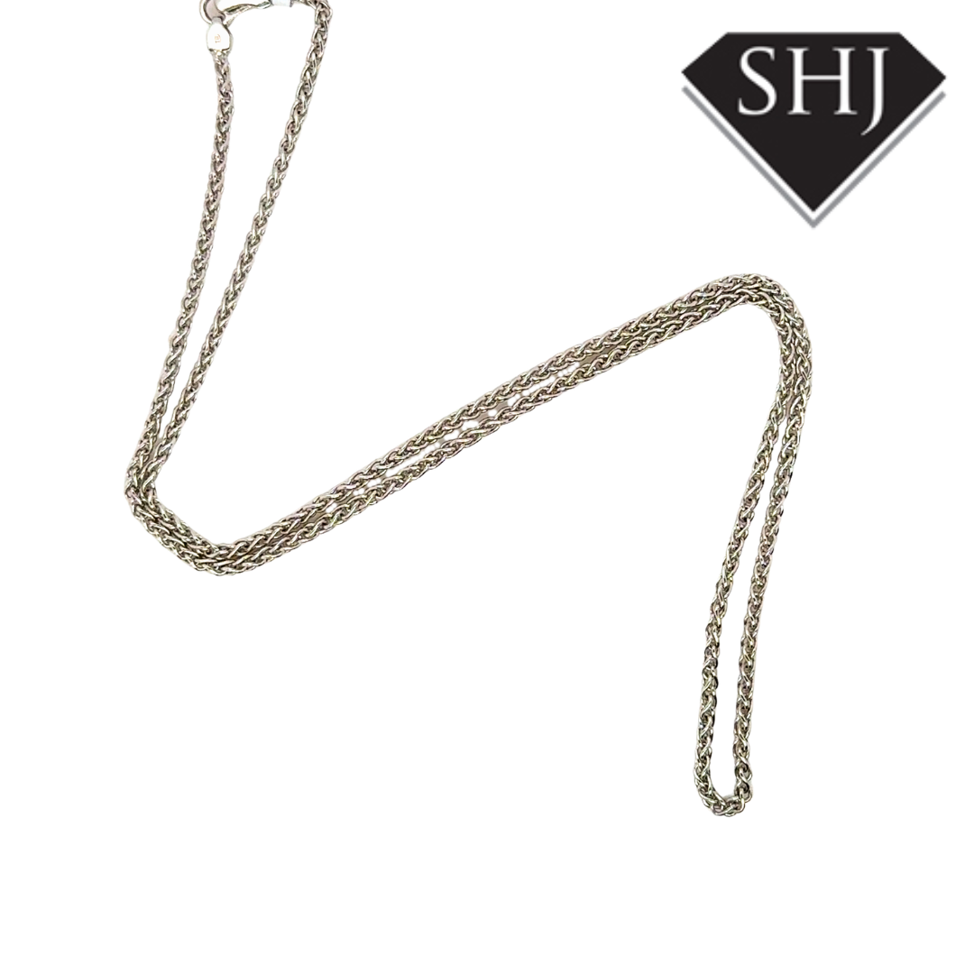 18ct White Gold 16" Chain
