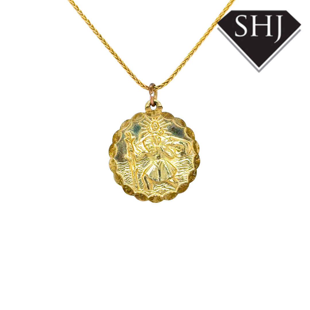 Rolled Gold St Christopher Pendant & Chain