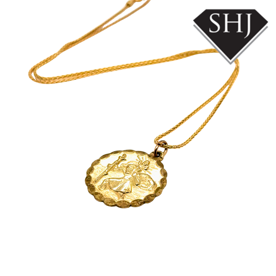 Rolled Gold St Christopher Pendant & Chain