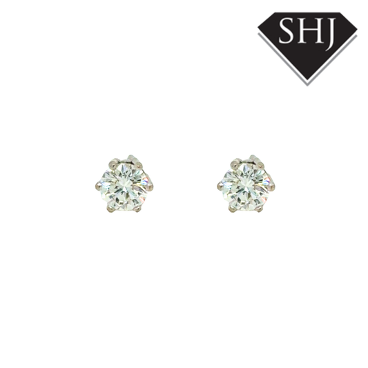 18ct White Gold 0.70ct Diamond Stud Earrings