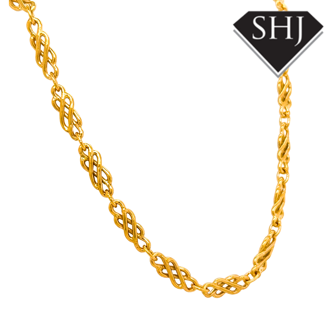Silver Vermeil Gold Plated Celtic Chain Necklace