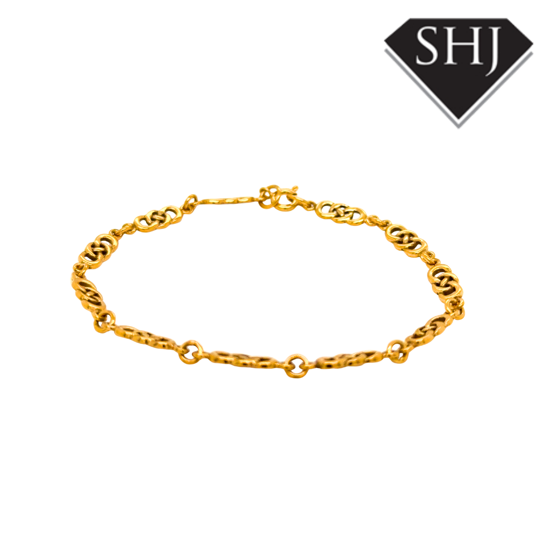 Silver Vermeil Gold Plated Celtic Chain Bracelet
