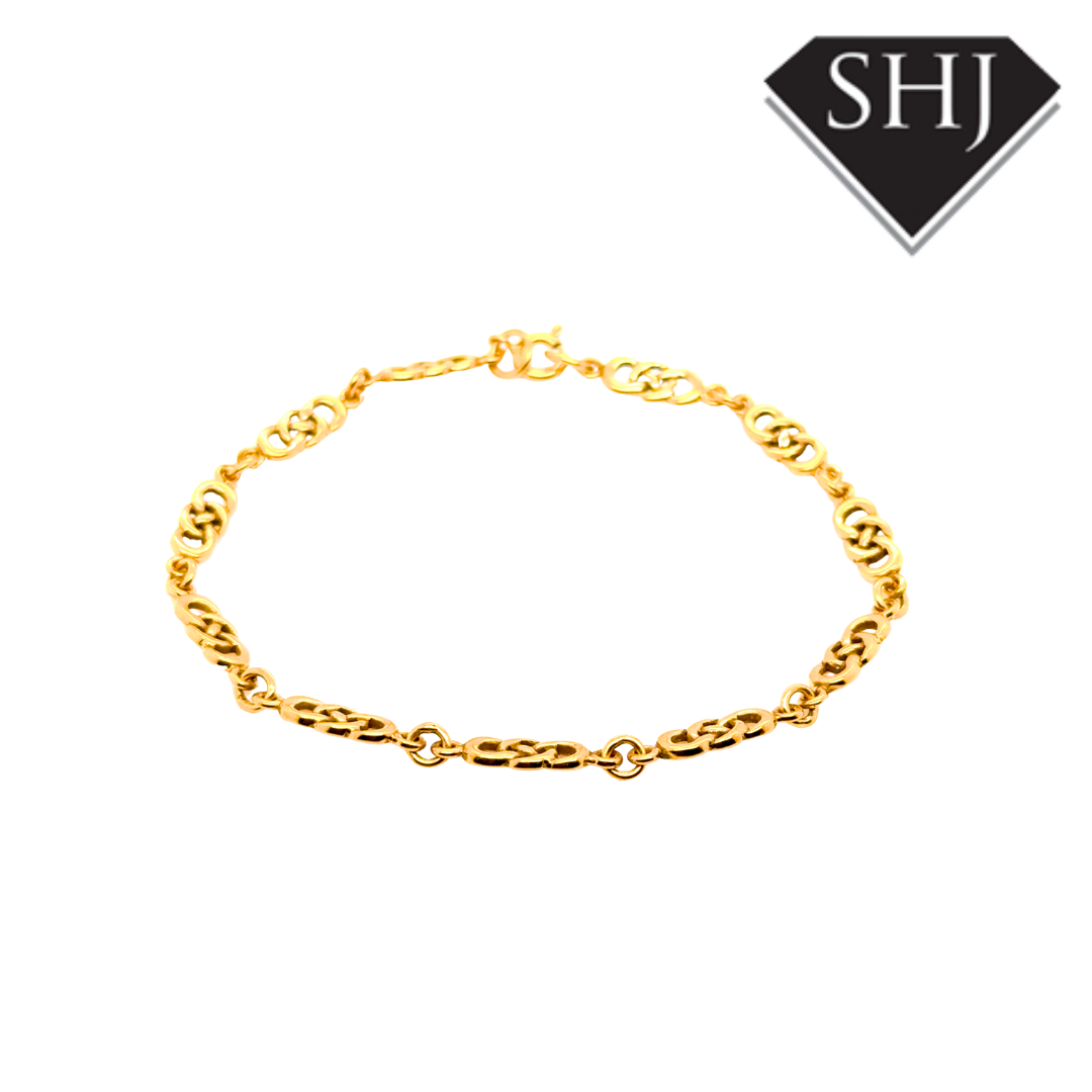 Silver Vermeil Gold Plated Celtic Chain Bracelet