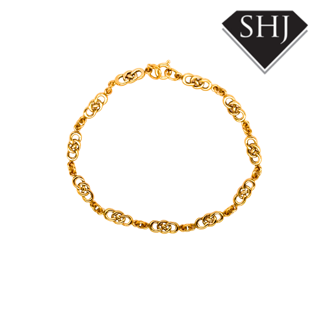 Silver Vermeil Gold Plated Celtic Chain Bracelet