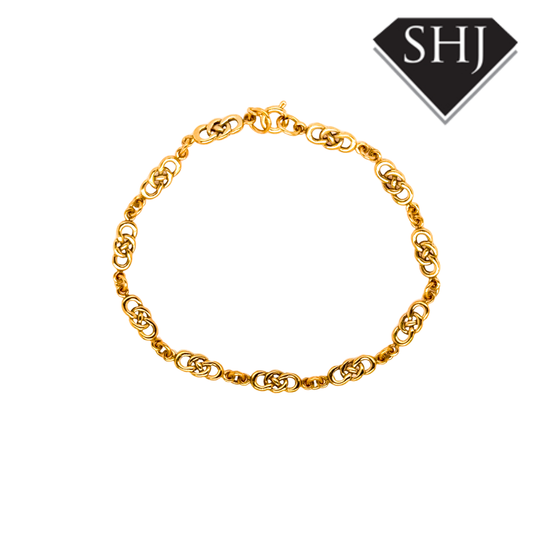 Silver Vermeil Gold Plated Celtic Chain Bracelet