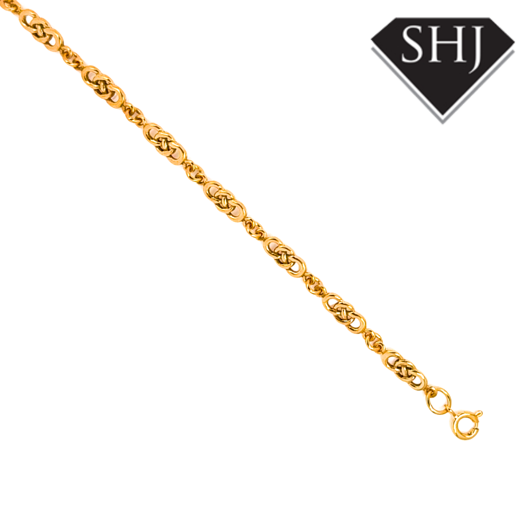 Silver Vermeil Gold Plated Celtic Chain Bracelet