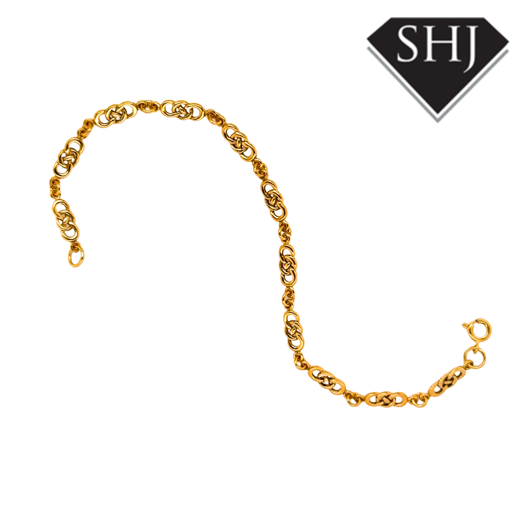 Silver Vermeil Gold Plated Celtic Chain Bracelet