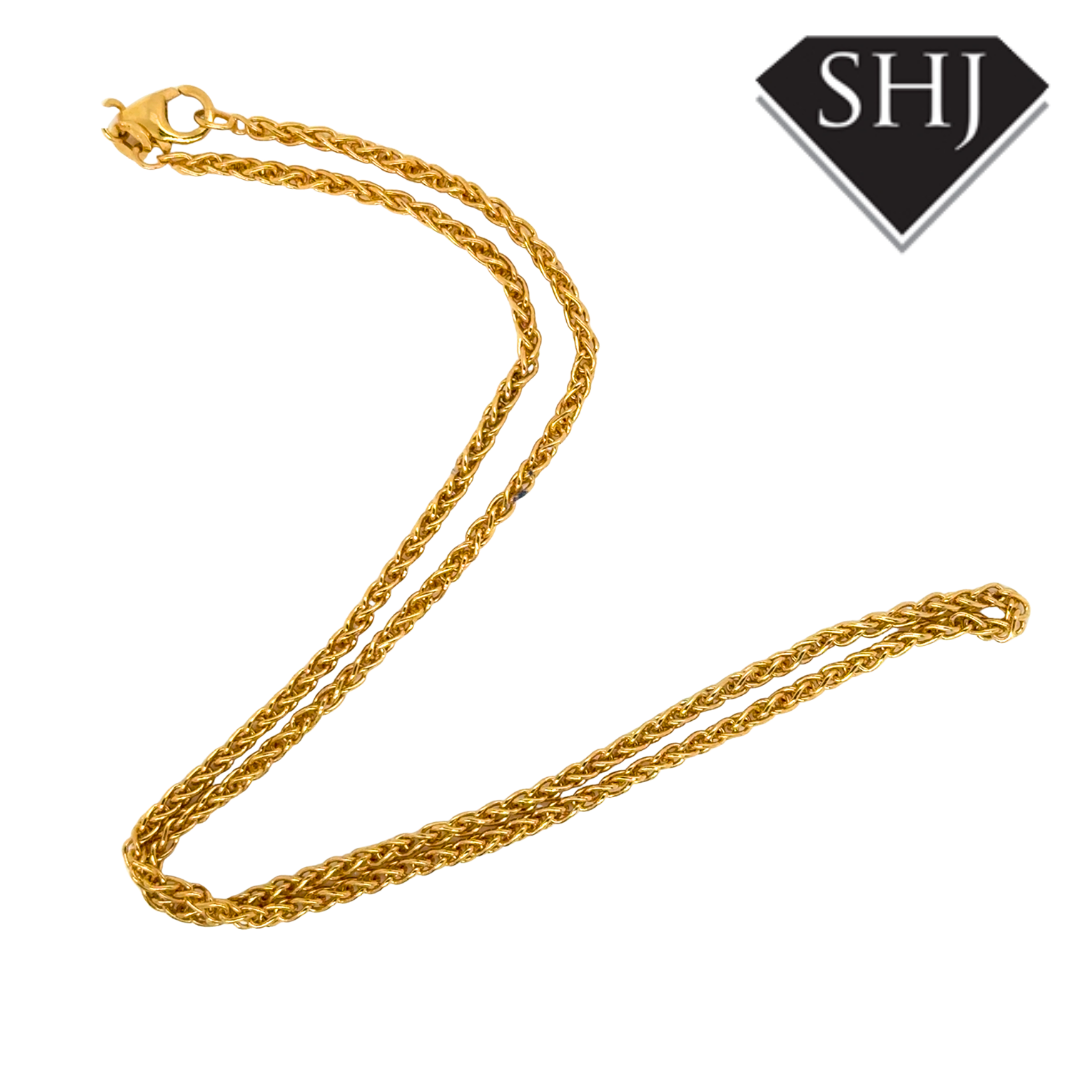 Silver Vermeil Gold Plated 16" Chain Necklace