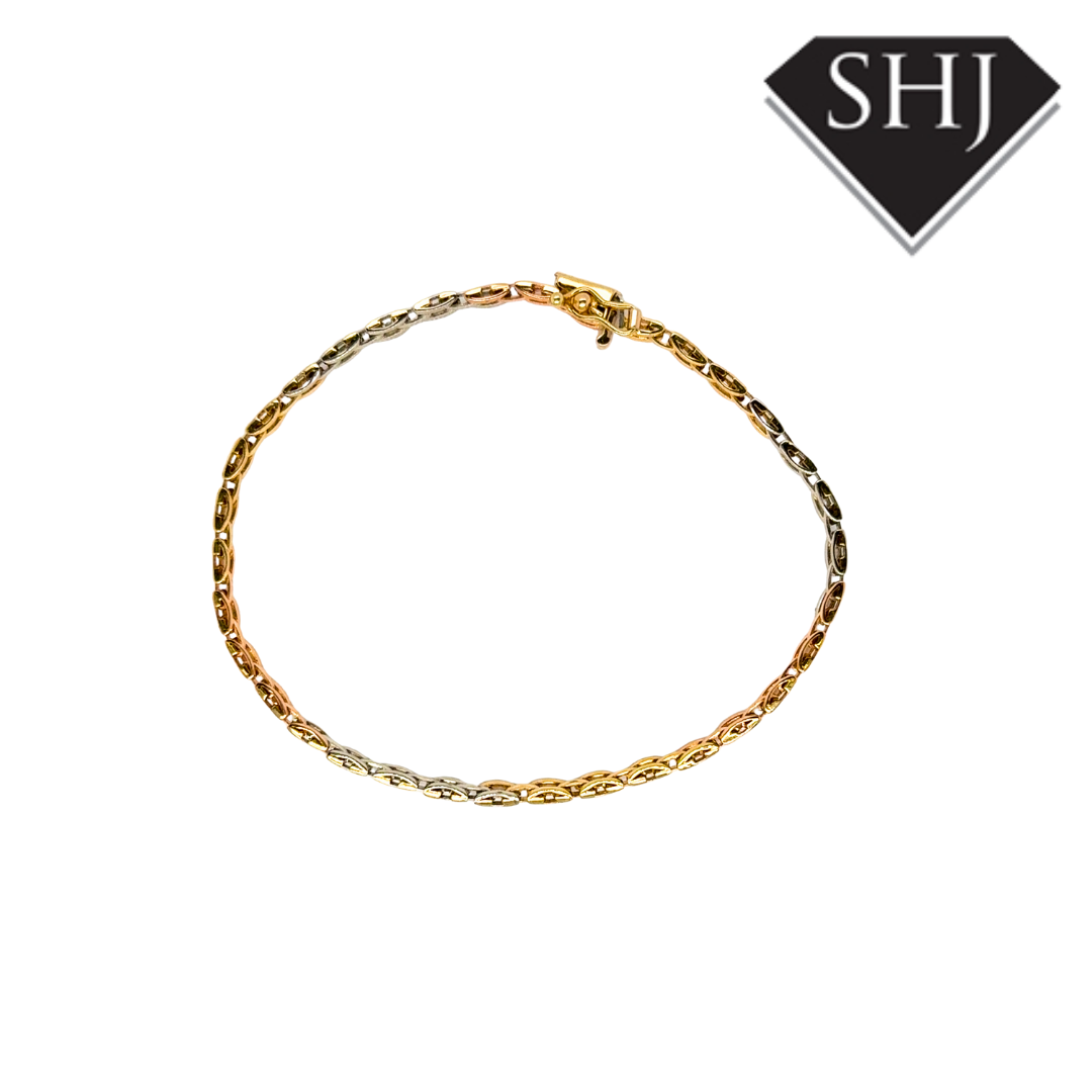 9ct Tri Gold Bracelet
