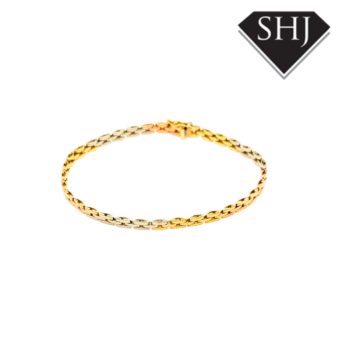 9ct Tri Gold Bracelet