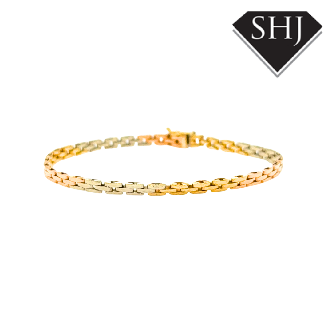 9ct Tri Gold Bracelet