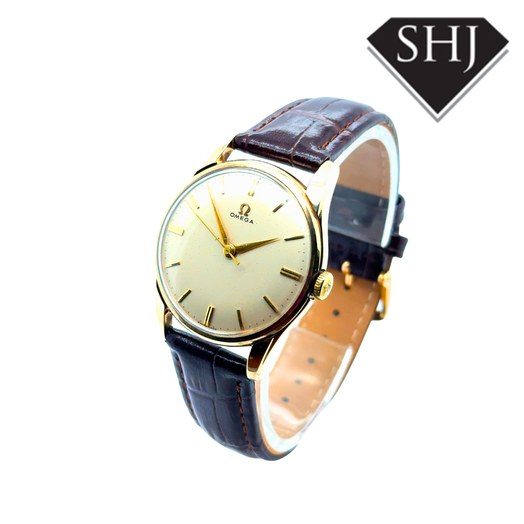 Omega 9ct Yellow Gold Manual Watch 1959