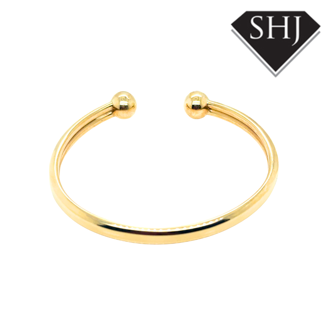 9ct Yellow Gold Torque Bangle