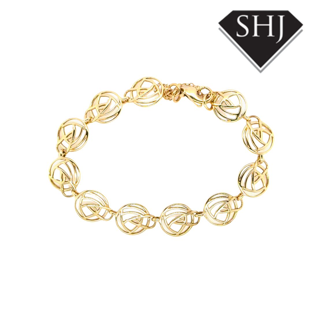 9ct Yellow Gold Charles Rennie Mackintosh Bracelet