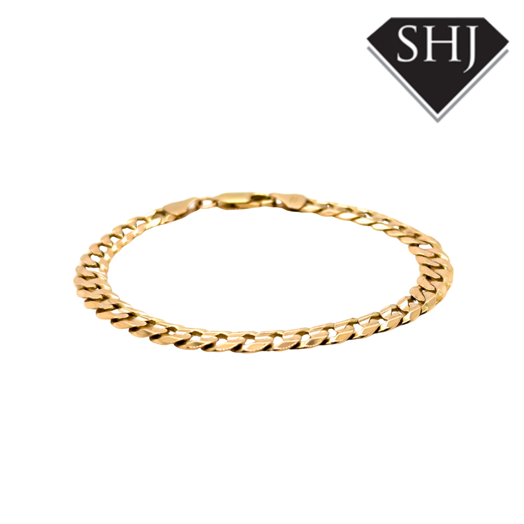 9ct Yellow Gold 9.3g Curb Bracelet