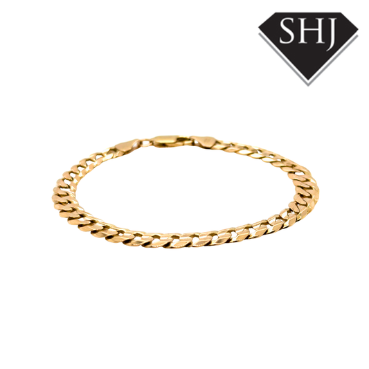 9ct Yellow Gold 9.3g Curb Bracelet