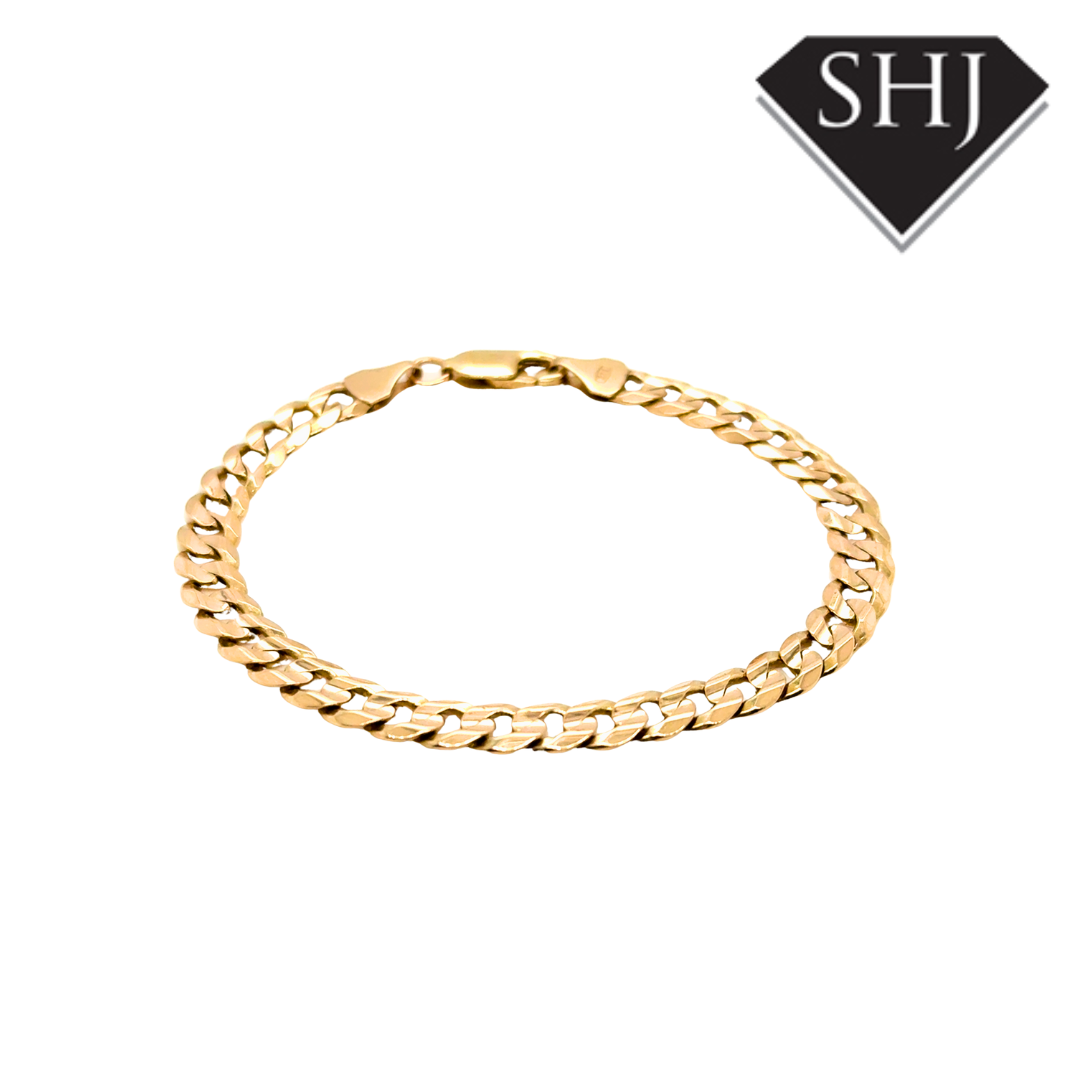 9ct Yellow Gold 9.3g Curb Bracelet