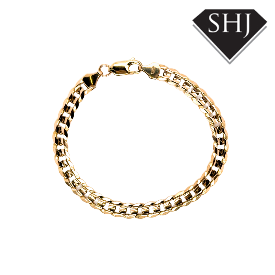 9ct Yellow Gold 9.3g Curb Bracelet