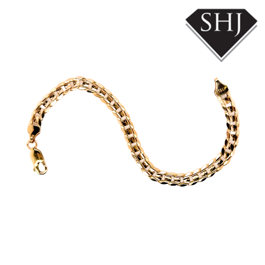 9ct Yellow Gold 9.3g Curb Bracelet