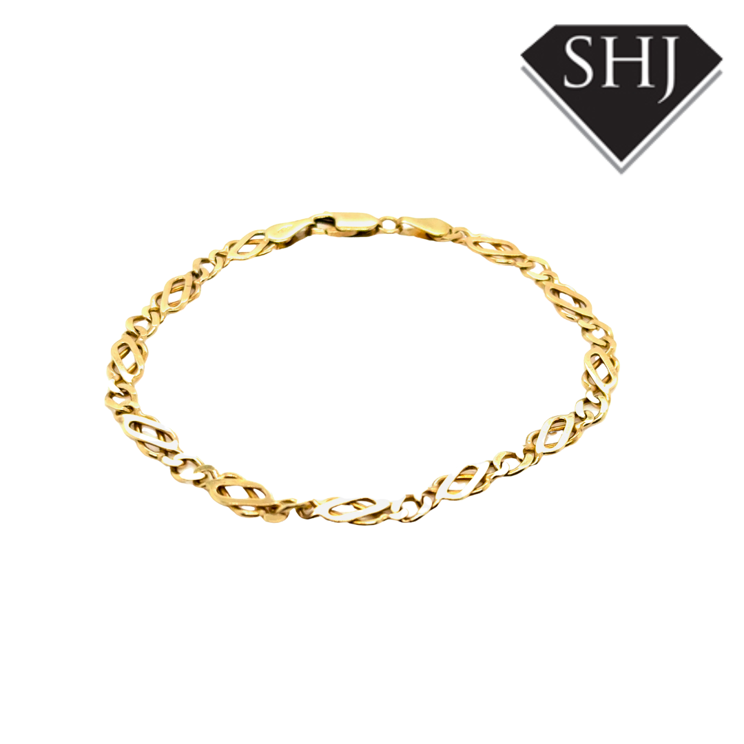 9ct Yellow Gold Fancy Link Bracelet