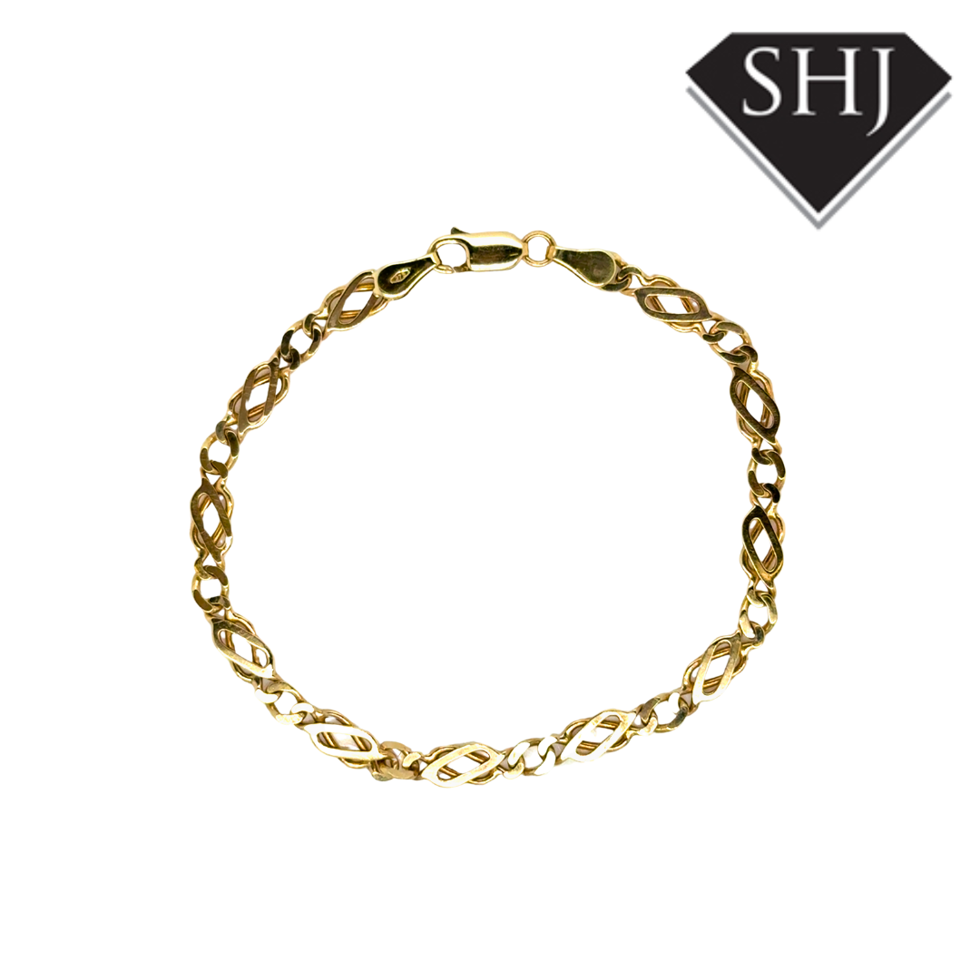 9ct Yellow Gold Fancy Link Bracelet