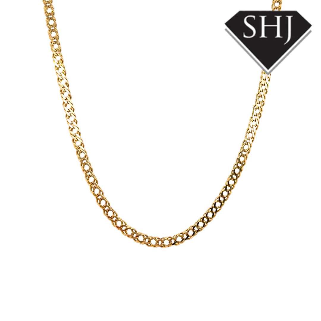 9ct Yellow Gold Fancy Link 16” Chain