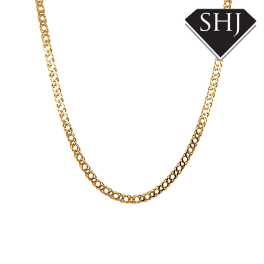 9ct Yellow Gold Fancy Link 16” Chain
