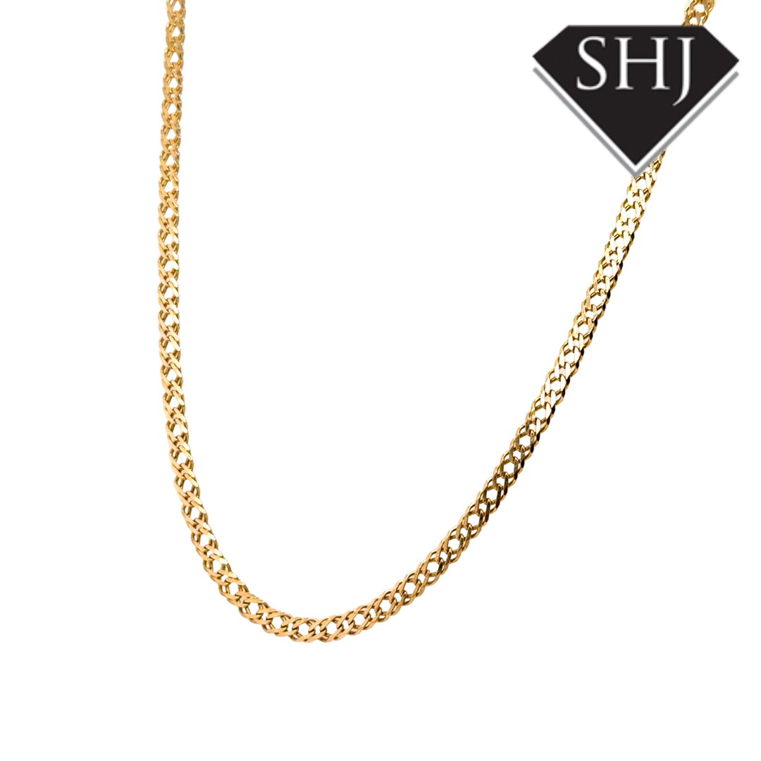9ct Yellow Gold Fancy Link 16” Chain