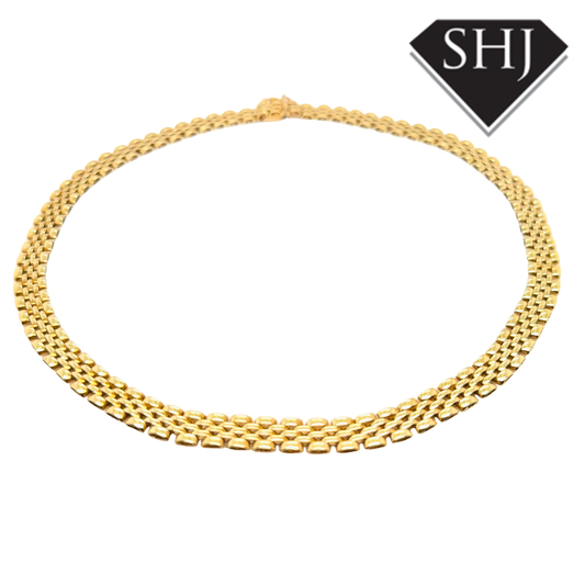 9ct Yellow Gold Panther Link Collar