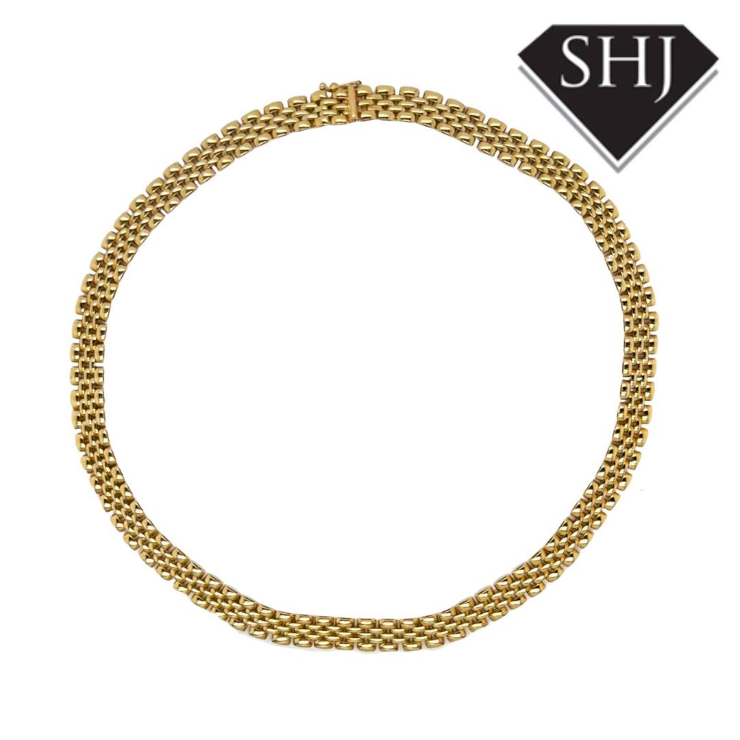 9ct Yellow Gold Panther Link Collar