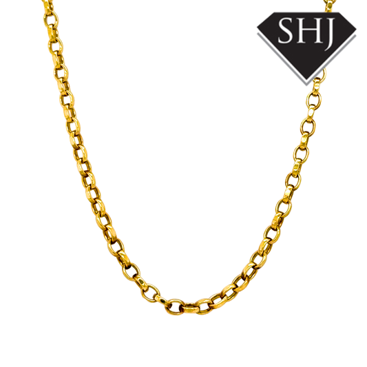9ct Yellow Gold 19" 18g Belcher Chain Necklace