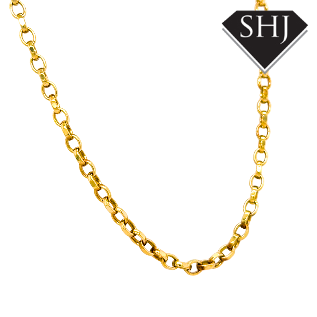 9ct Yellow Gold 19" 18g Belcher Chain Necklace