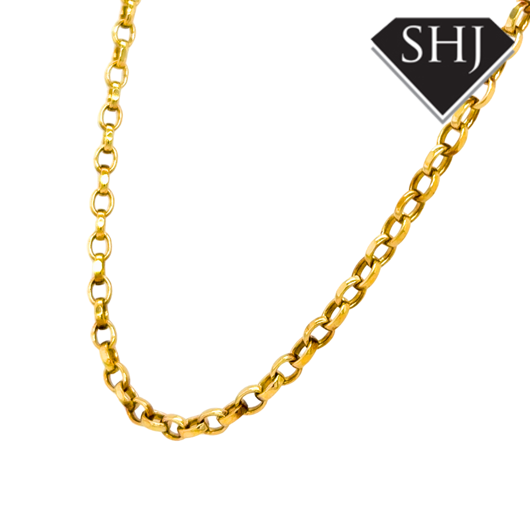 9ct Yellow Gold 19" 18g Belcher Chain Necklace