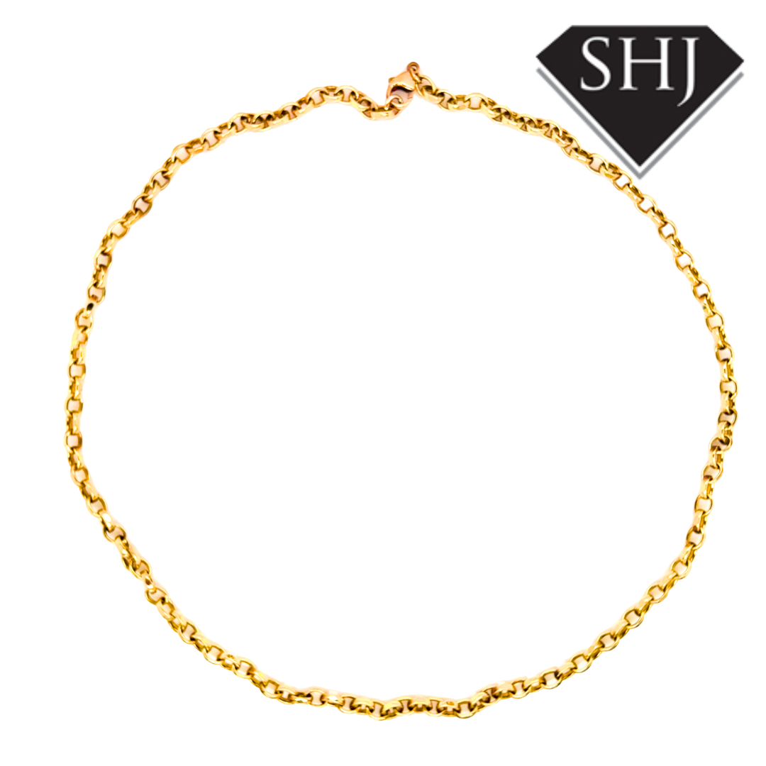 9ct Yellow Gold 19" 18g Belcher Chain Necklace