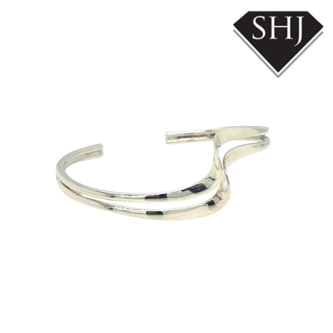 Silver Twist Bangle