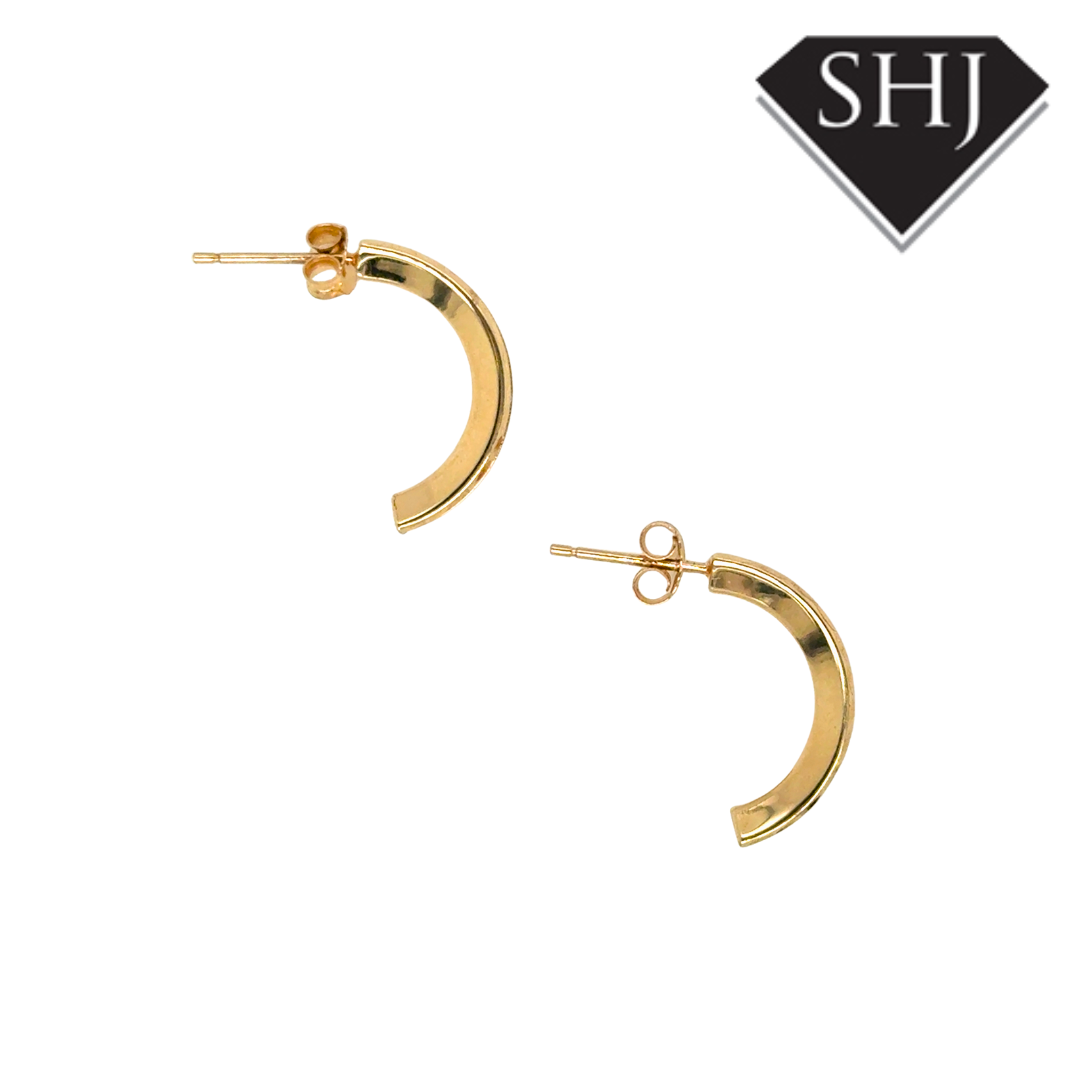 9ct Yellow Gold CZ Earrings