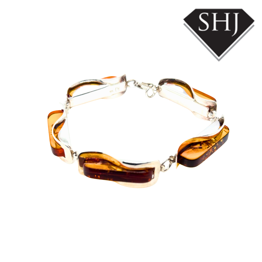 Silver Amber Bracelet