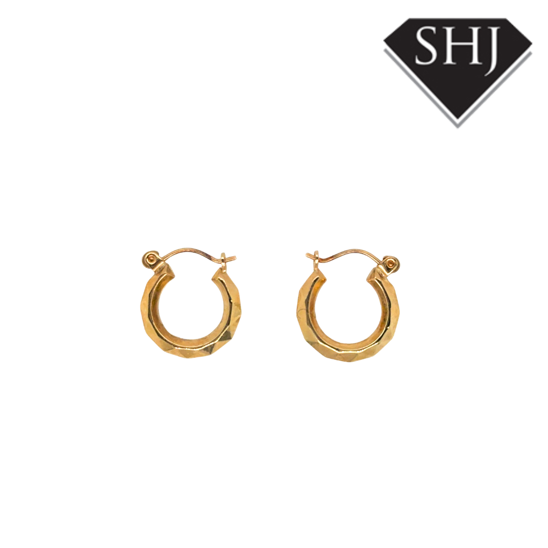 9ct Yellow Gold Small Hoop Earrings