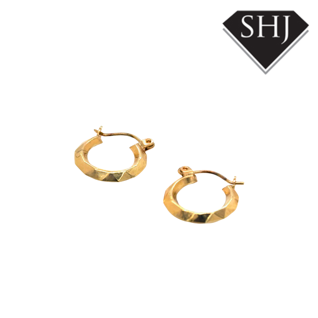9ct Yellow Gold Small Hoop Earrings