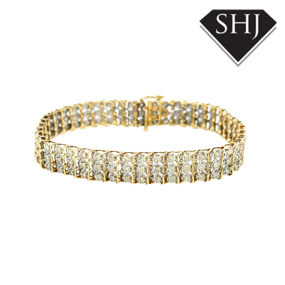 9ct Yellow Gold 1.50ct Diamond Bracelet