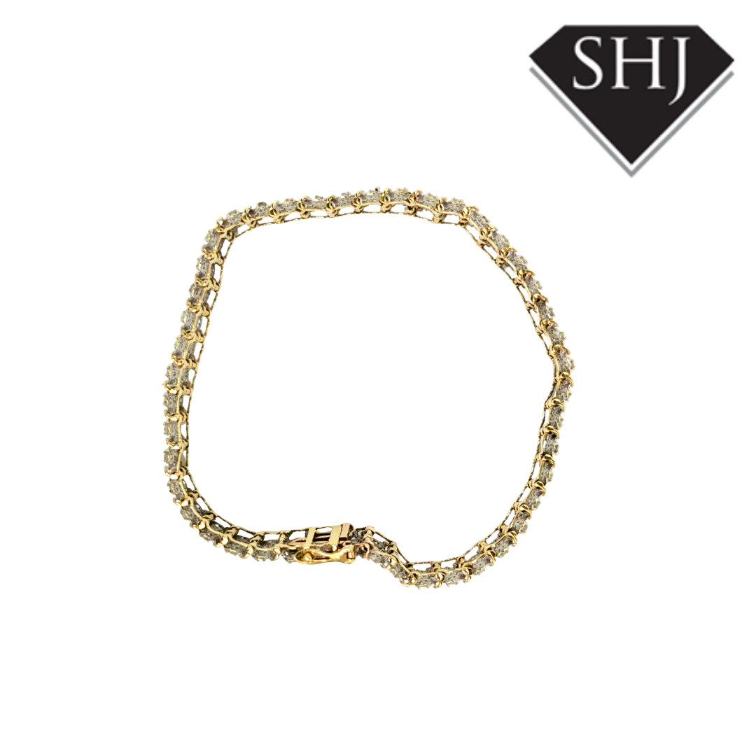 9ct Yellow Gold 1.50ct Diamond Bracelet