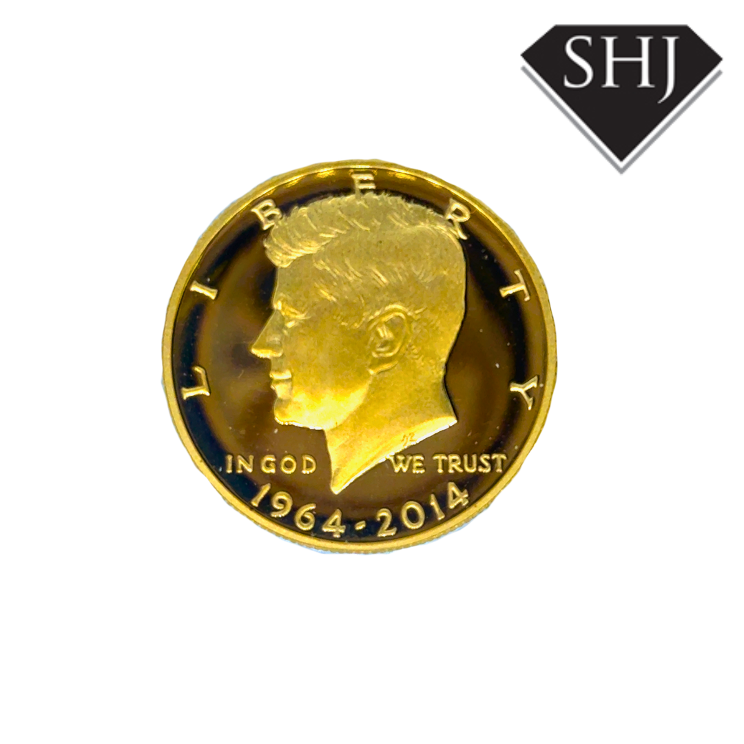 24ct JFK 50th Anniversary 3/4 Oz Half Dollar Coin Limited Edition 2014