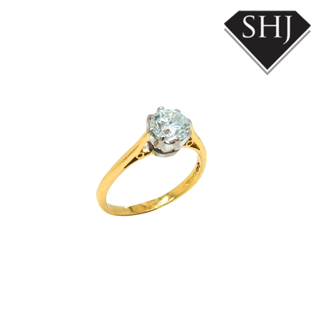 18ct Yellow Gold 0.95ct Diamond Ring