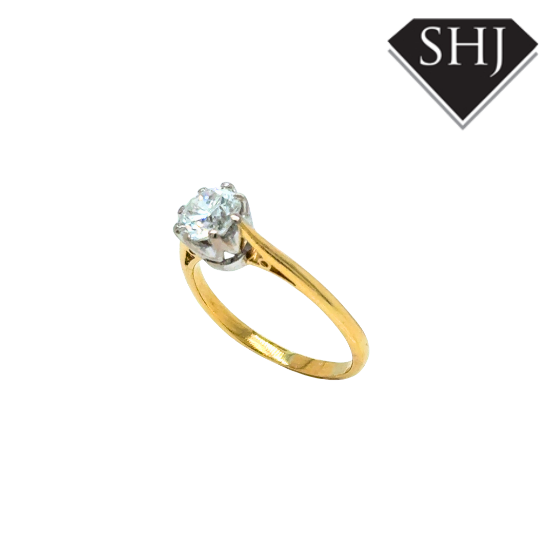 18ct Yellow Gold 0.95ct Diamond Ring