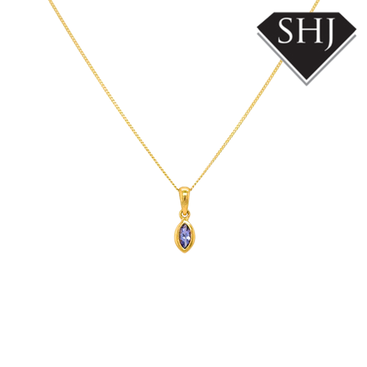 18ct Yellow Gold Tanzanite Pendant