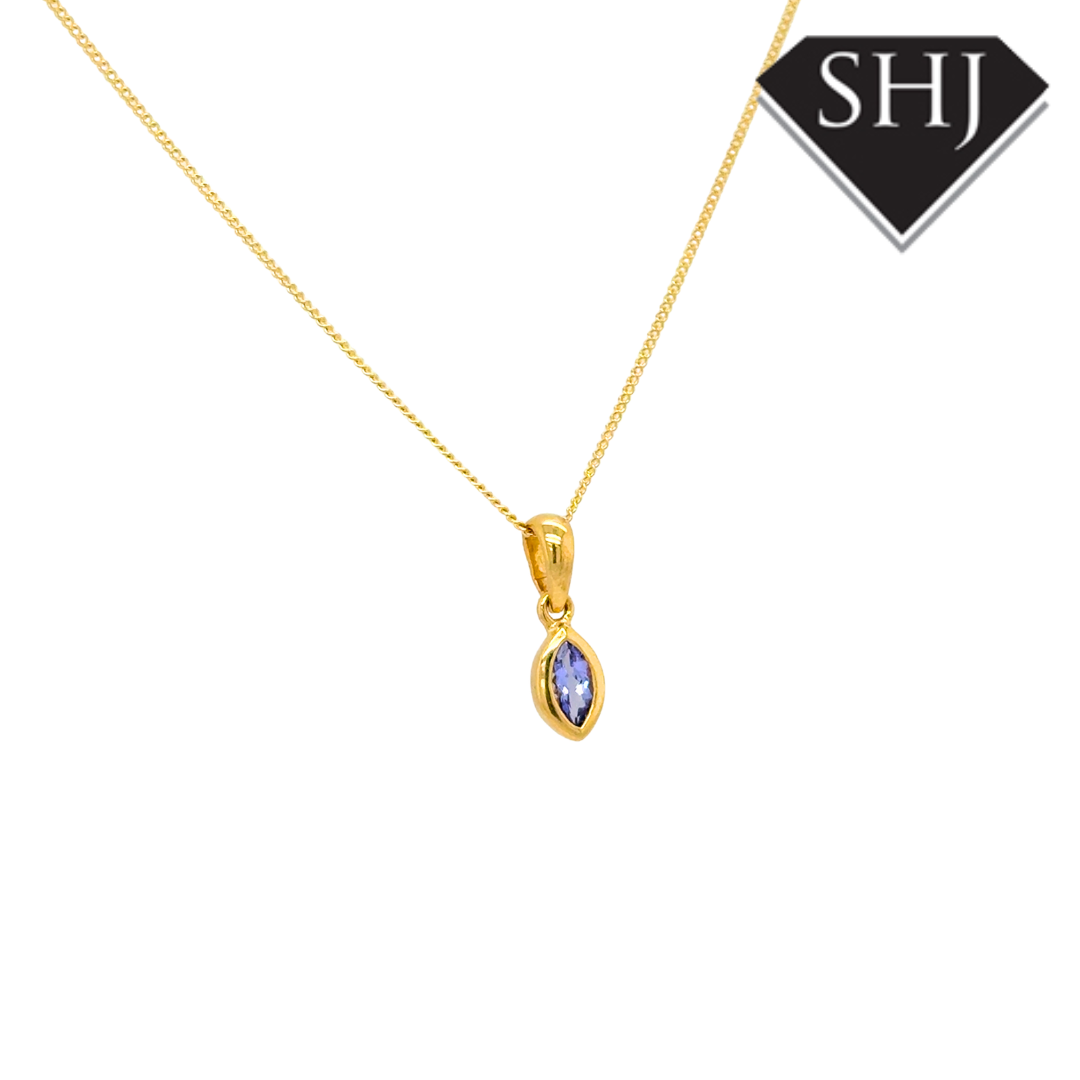 18ct Yellow Gold Tanzanite Pendant