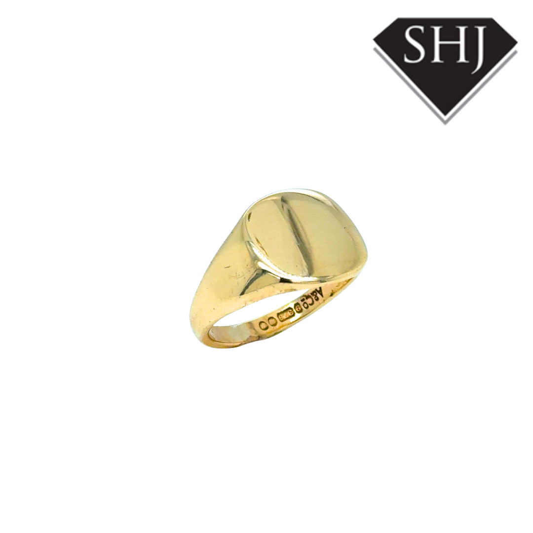 9ct Yellow Gold Cushion Signet Ring