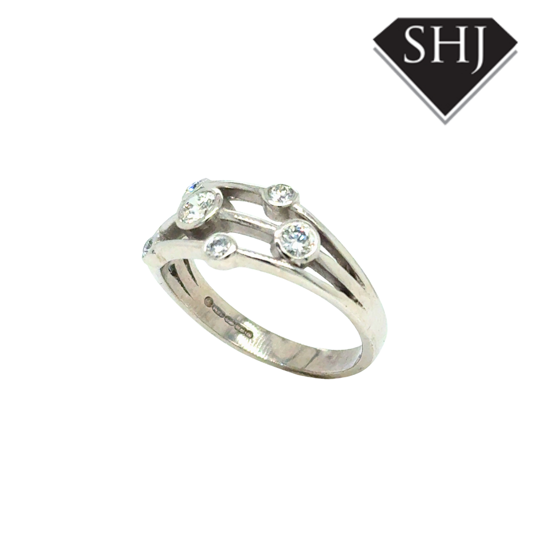 18ct White Gold 0.40ct Diamond Bubble Ring