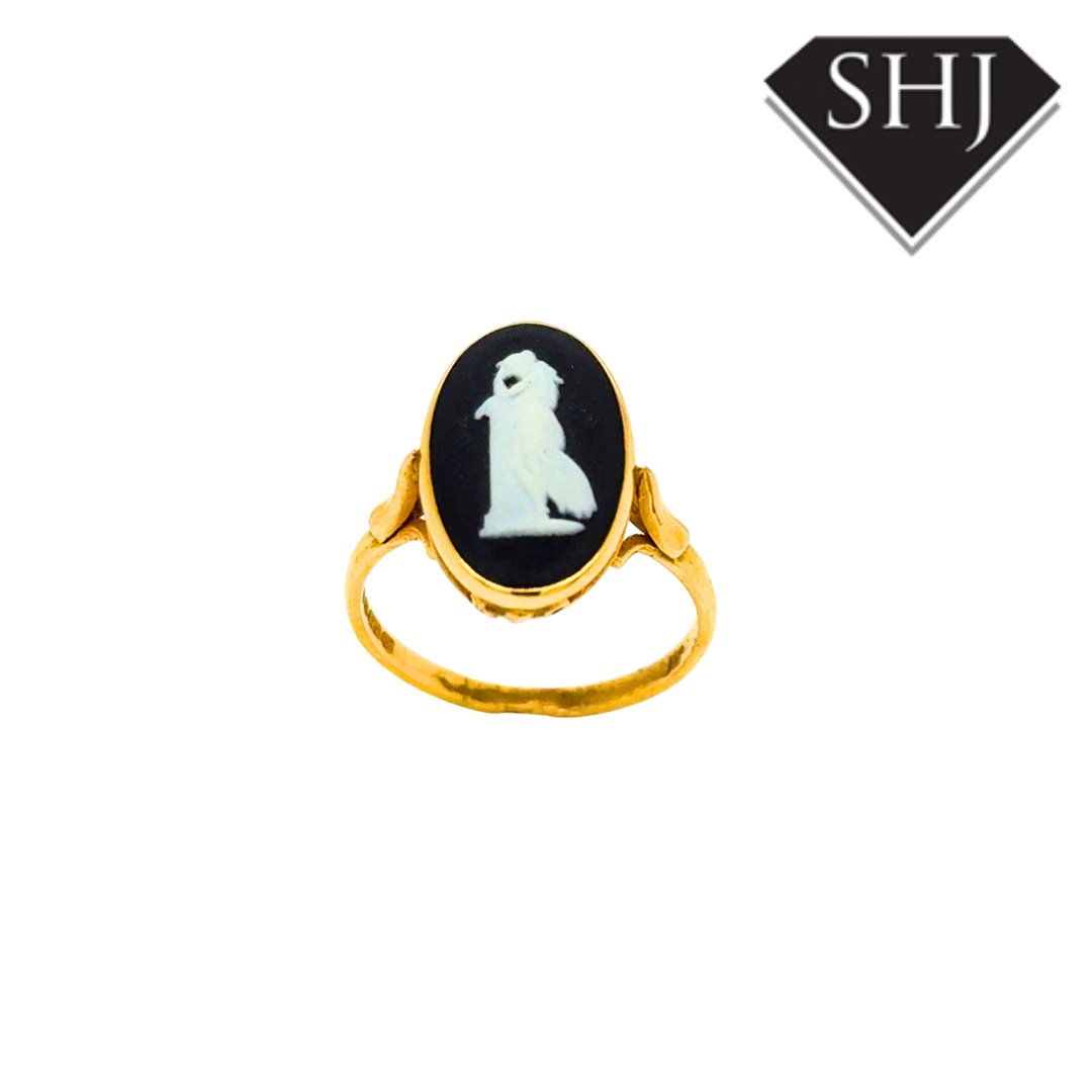 9ct Yellow Gold Wedgewood Ring