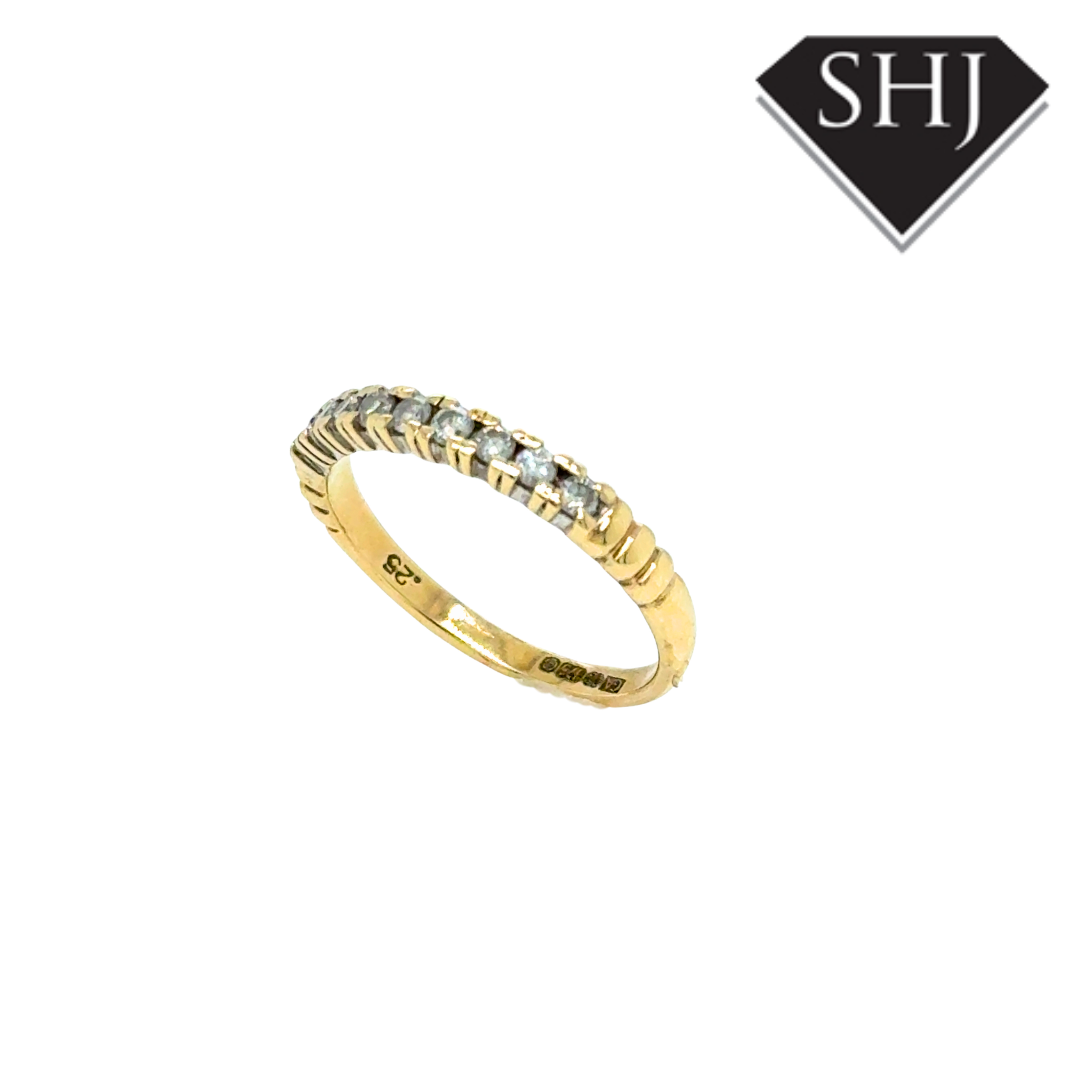 9ct Yellow Gold 0.25ct Diamond Eternity Ring